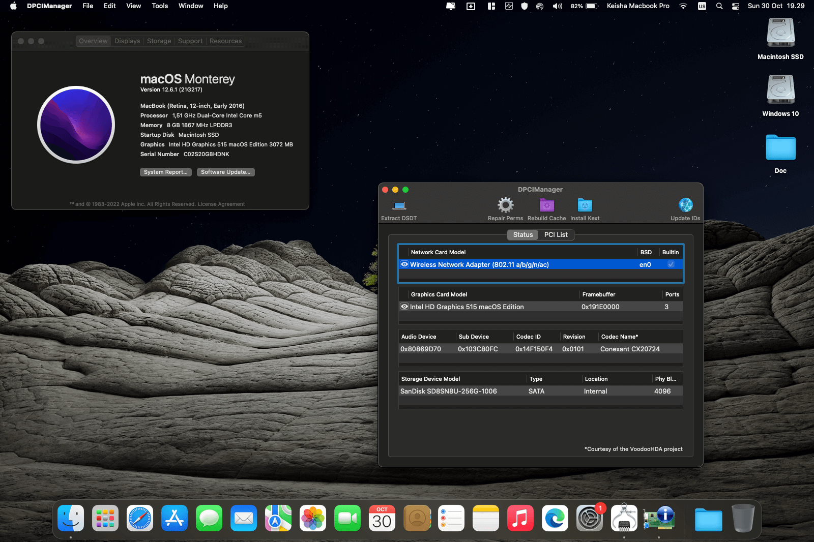 Success Hackintosh macOS Monterey 12.6.1 Build 21G217 in HP Elite X2 1012 G1